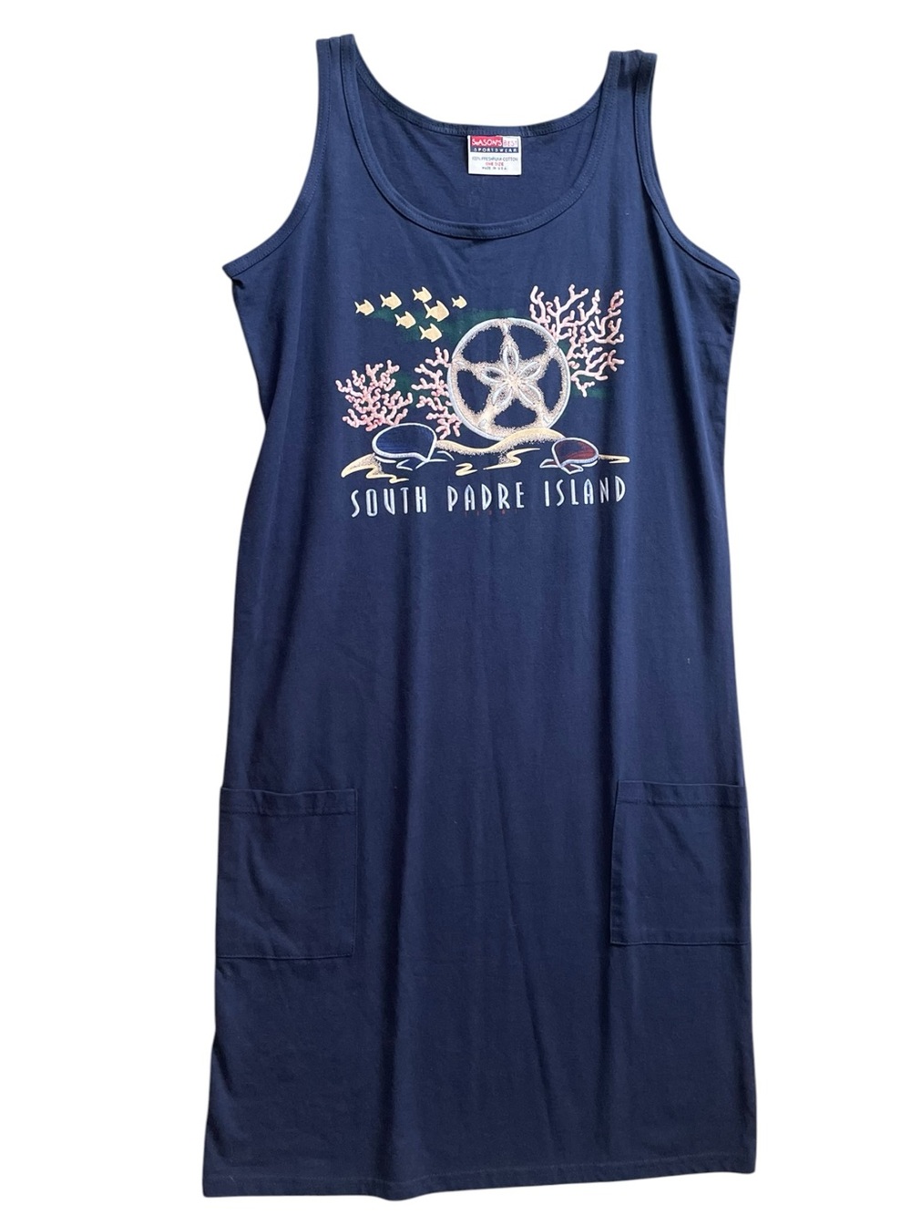 Vintage South Padre Island Texas Graphic Tank Dress | Season’s Best | One Size